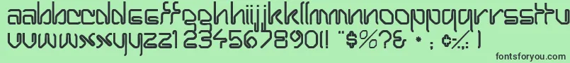 Wirocapsssk Font – Black Fonts on Green Background