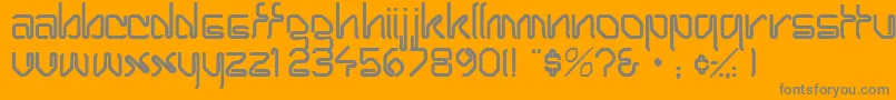 Wirocapsssk Font – Gray Fonts on Orange Background