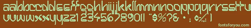 Wirocapsssk Font – Green Fonts on Brown Background