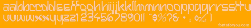 Wirocapsssk Font – Pink Fonts on Orange Background