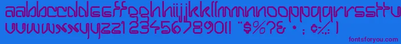 Wirocapsssk Font – Purple Fonts on Blue Background