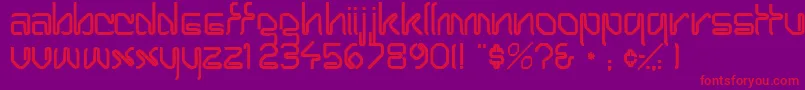 Wirocapsssk Font – Red Fonts on Purple Background