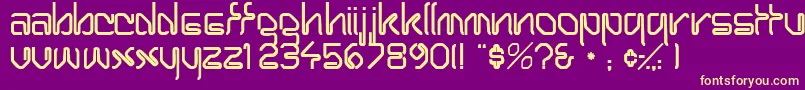 Wirocapsssk Font – Yellow Fonts on Purple Background