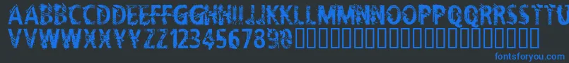 CflifeisadreamRegular Font – Blue Fonts on Black Background