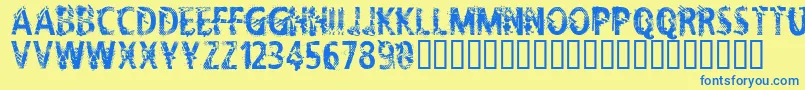 CflifeisadreamRegular Font – Blue Fonts on Yellow Background