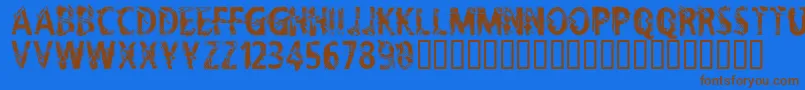 CflifeisadreamRegular Font – Brown Fonts on Blue Background