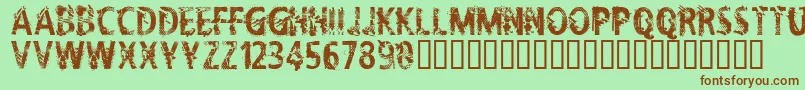 CflifeisadreamRegular Font – Brown Fonts on Green Background