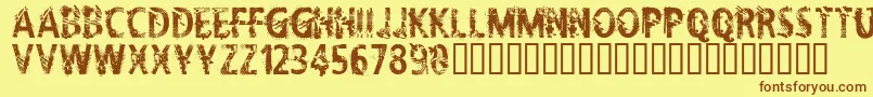 CflifeisadreamRegular Font – Brown Fonts on Yellow Background