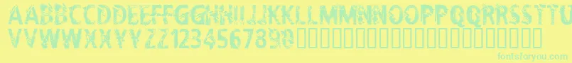 CflifeisadreamRegular Font – Green Fonts on Yellow Background