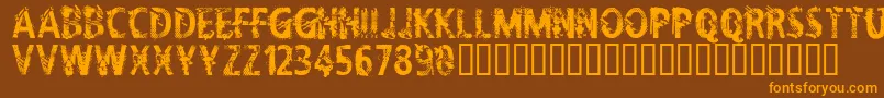 CflifeisadreamRegular Font – Orange Fonts on Brown Background