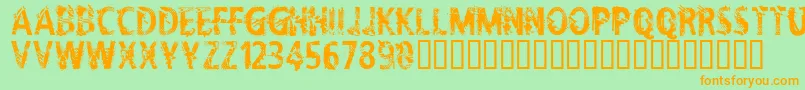 CflifeisadreamRegular Font – Orange Fonts on Green Background