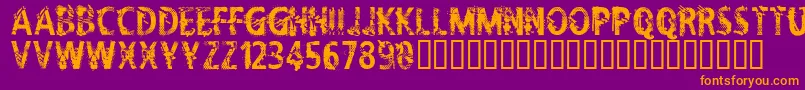 CflifeisadreamRegular Font – Orange Fonts on Purple Background