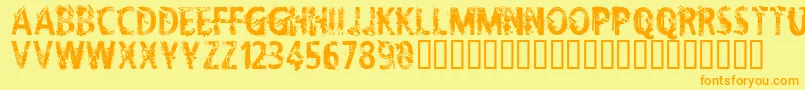 CflifeisadreamRegular Font – Orange Fonts on Yellow Background