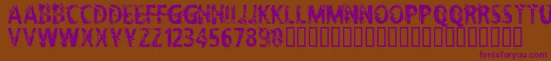 CflifeisadreamRegular Font – Purple Fonts on Brown Background