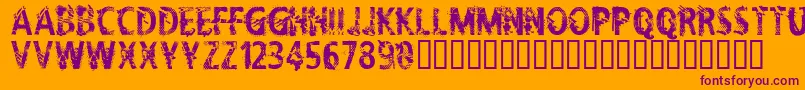 CflifeisadreamRegular Font – Purple Fonts on Orange Background