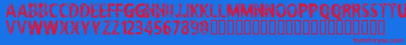 CflifeisadreamRegular Font – Red Fonts on Blue Background