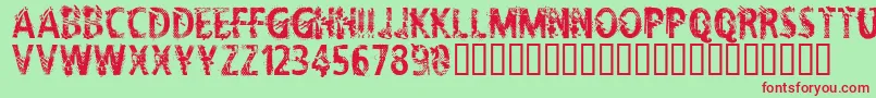 CflifeisadreamRegular Font – Red Fonts on Green Background
