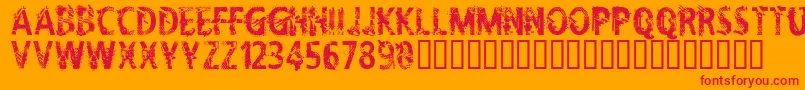 CflifeisadreamRegular Font – Red Fonts on Orange Background