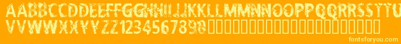 CflifeisadreamRegular Font – Yellow Fonts on Orange Background