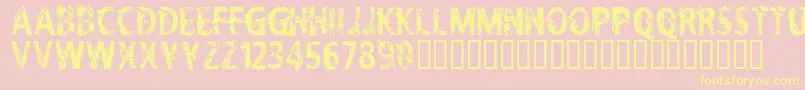 CflifeisadreamRegular Font – Yellow Fonts on Pink Background