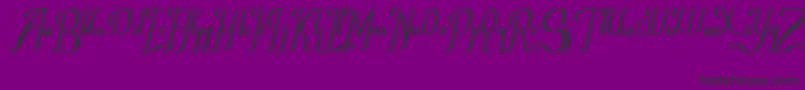 Chancera Font – Black Fonts on Purple Background