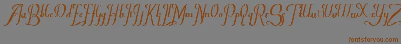 Chancera-Schriftart – Braune Schriften auf grauem Hintergrund