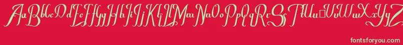 Chancera Font – Green Fonts on Red Background