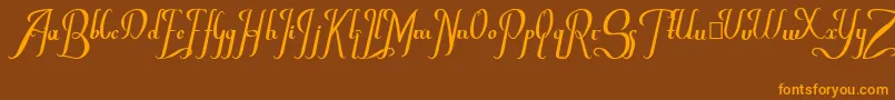 Chancera Font – Orange Fonts on Brown Background