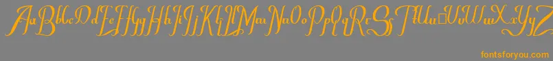 Chancera Font – Orange Fonts on Gray Background