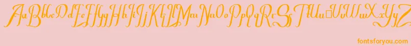 Chancera Font – Orange Fonts on Pink Background