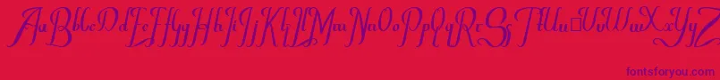 Chancera-Schriftart – Violette Schriften auf rotem Hintergrund