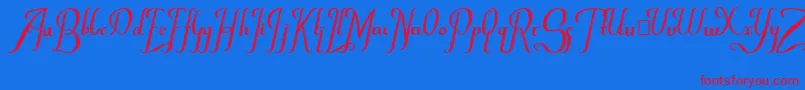 Chancera-fontti – punaiset fontit sinisellä taustalla