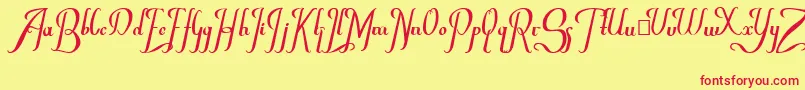 Chancera Font – Red Fonts on Yellow Background