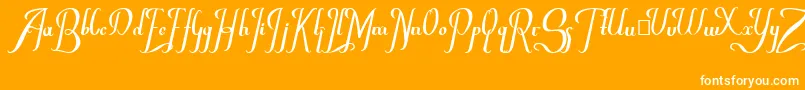 Chancera-fontti – valkoiset fontit oranssilla taustalla