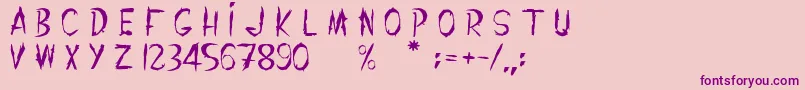 TheShanghaiGhost Font – Purple Fonts on Pink Background