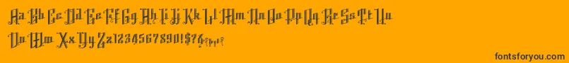 K22AngularText Font – Black Fonts on Orange Background