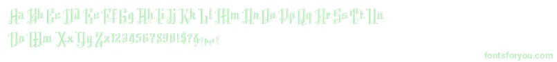 K22AngularText-fontti – vihreät fontit