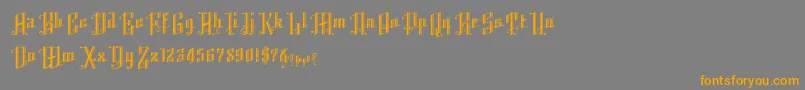 Шрифт K22AngularText – оранжевые шрифты на сером фоне