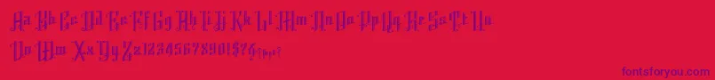 fuente K22AngularText – Fuentes Moradas Sobre Fondo Rojo