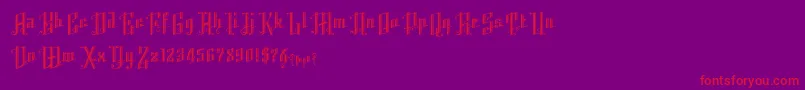 Шрифт K22AngularText – красные шрифты на фиолетовом фоне