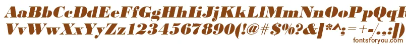 UrwbodonidextbolOblique Font – Brown Fonts on White Background