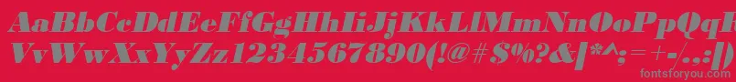 UrwbodonidextbolOblique Font – Gray Fonts on Red Background