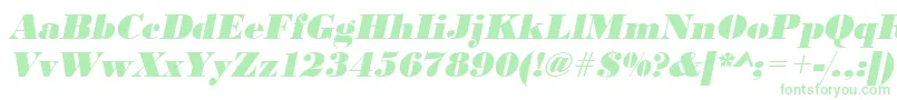 UrwbodonidextbolOblique Font – Green Fonts on White Background