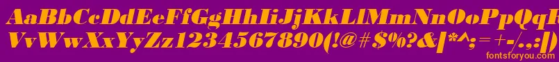 UrwbodonidextbolOblique Font – Orange Fonts on Purple Background