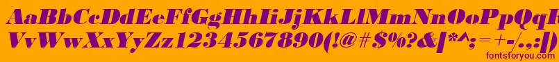 UrwbodonidextbolOblique Font – Purple Fonts on Orange Background