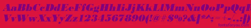 UrwbodonidextbolOblique Font – Purple Fonts on Red Background