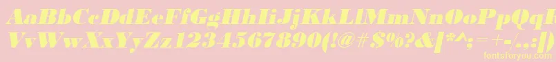 UrwbodonidextbolOblique Font – Yellow Fonts on Pink Background