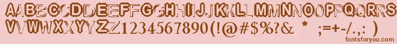 RaslaniUndSoWeiter Font – Brown Fonts on Pink Background