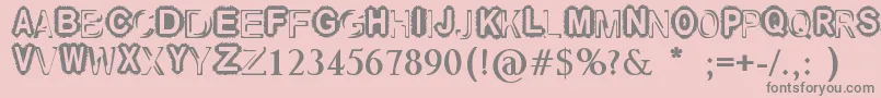 RaslaniUndSoWeiter Font – Gray Fonts on Pink Background