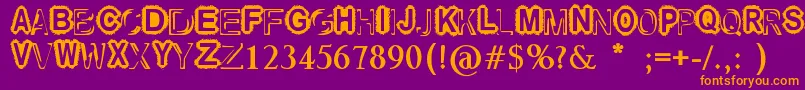 RaslaniUndSoWeiter Font – Orange Fonts on Purple Background